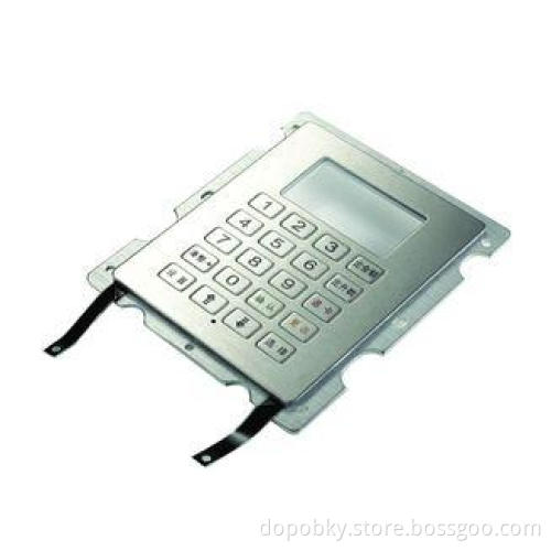 Information Display Window with Numeric Metal Keypad for Do